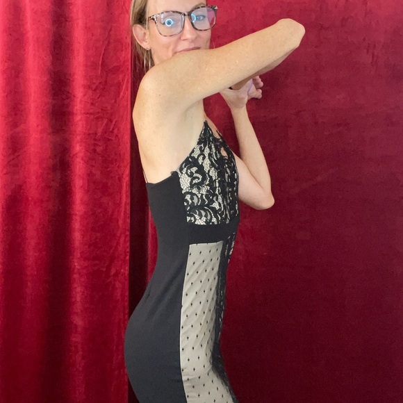 ♥️Mind Code Black and Cream Lace Chemise - Picture 3 of 10